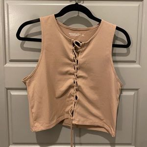 Abercrombie and Fitch - tie up crop top